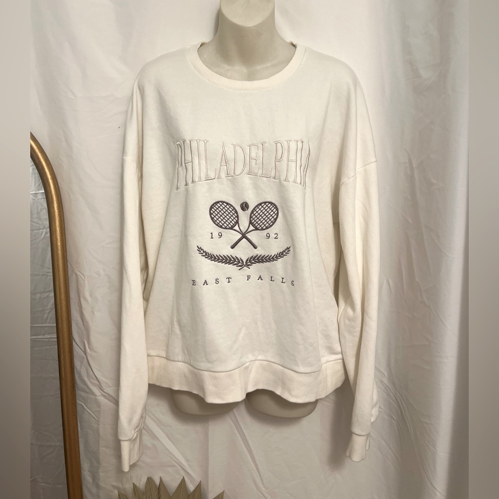 Graphic Tennis Logo Streetwear Crewneck